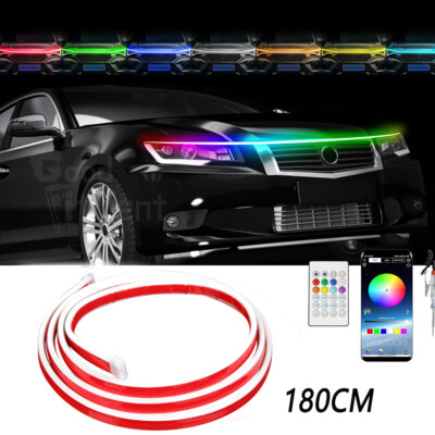 Car LED Strip Lights JMTBNO 94-Inch Car Hood LED Light Strip - Dynamic Amber/White DRL For Trucks & SUVs Car Hood Light Strip - Foto 5
