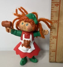 1994 Cabbage Patch Kid CPK PVC 3.5" Redhead Girl Hammer Yarn Hair Dress Figure
