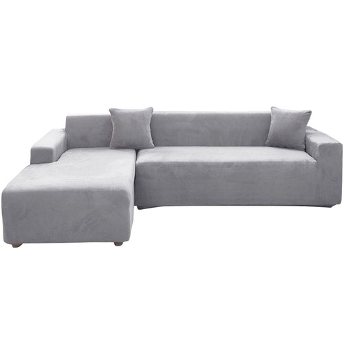 Plüsch Sofa Schonbezug Stretch Couch Bezug 1/2/3/4 Sitzer All Inclusive Schoner - Bild 10 von 41