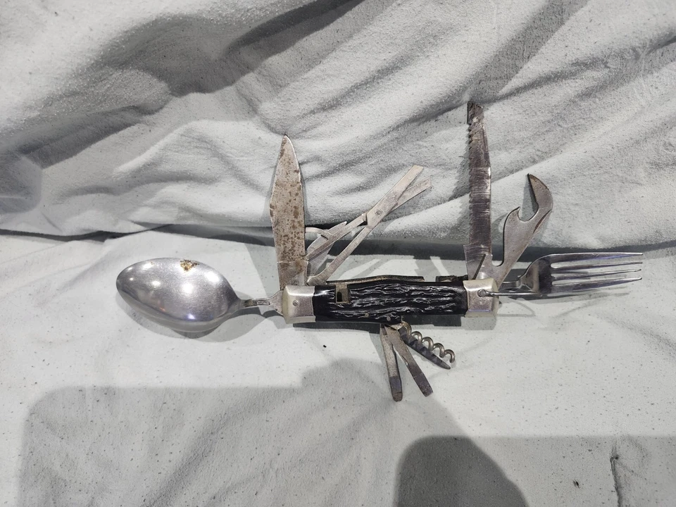 Cuchillo vintage HOBO-CAMP de 11 funciones/de colección de los años 70 Foto 3 de 4