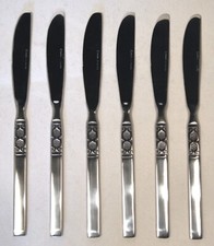 ONEIDA ARTISTIC DESIGN STAINLESS STEEL DINNER KNIVES SET OF 6
