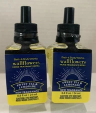 Bath Body Works SWEET TEA & LEMON Wallflower Fragrance Refill Bulbs  2 pack