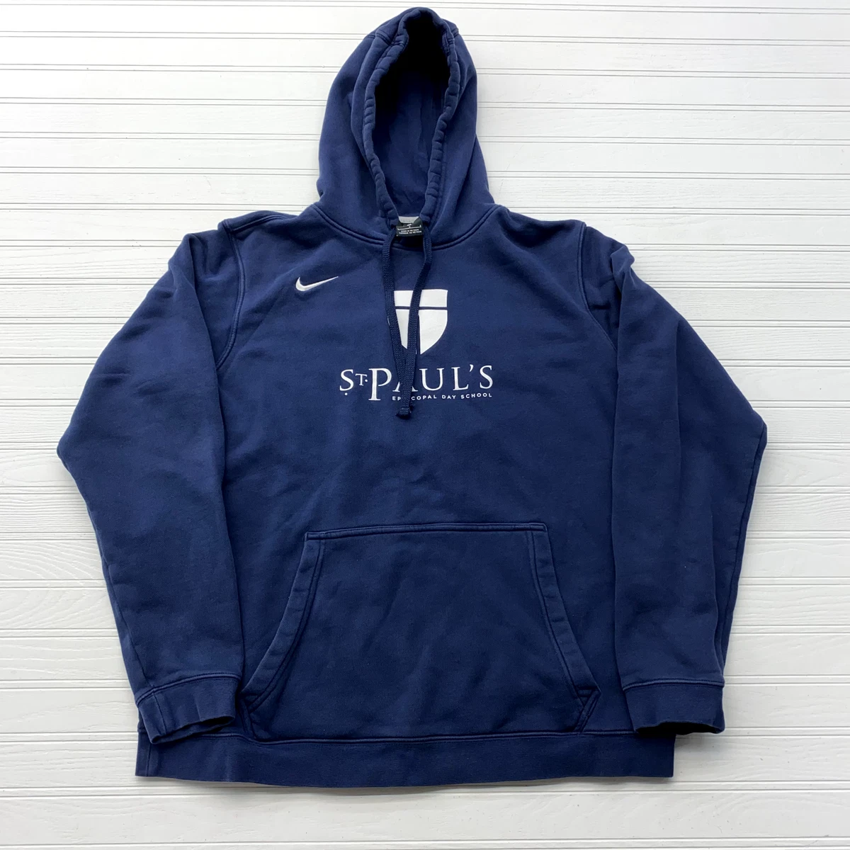 Nike Blue St. Pauls Embroidered Logo Drawstring Hoodie Sweatshirt