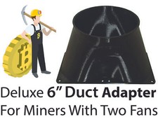 Four (4) AntMiner Shrouds to 6 Inch duct Two Fan models S19j Pro DR5 S19 more