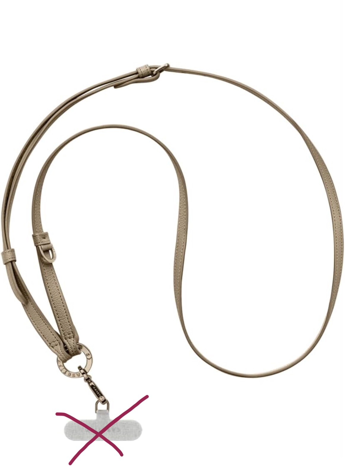 CASETiFY Pebbled Phone Strap in Greige - Strap Only - Check Details-image