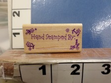 saying Hand stamped by personalized greeting flowers RUBBER STAMP 5y
