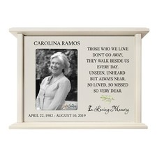 Custom Cremation Urn for Human Ashes Holds 200 cu in w/ 4x6 Photo - Those Who We