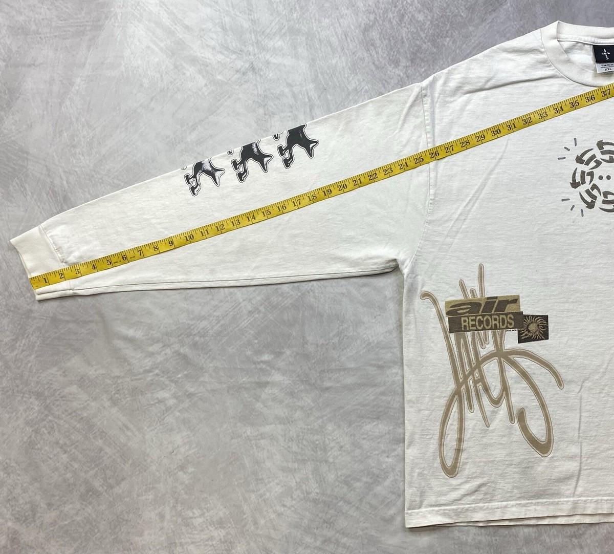 トップス Cactus Jack Air Record Long Sleeve Travis Scott Cactus Jack - Air Record Long Sleeve Tee