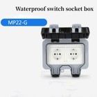 Outdoor Waterproof Switch Socket Bathroom  Anti-splash Anti-storm EuropeanGerman