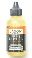 JASON Men's Natural Shave Oil Coarse Hair 2oz Protects Against Razor Burn Argan