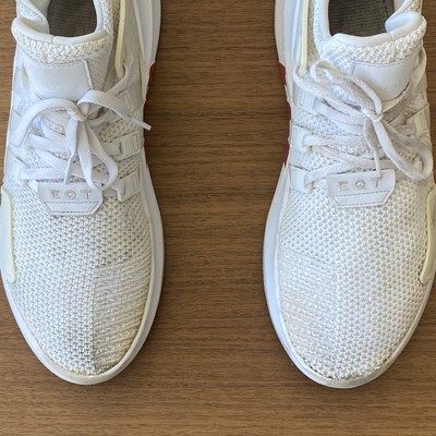 Adidas Originals EQT Shoes ADV White Red 3 Stripes Used CQ2992 Mens Sz 10 |  eBay