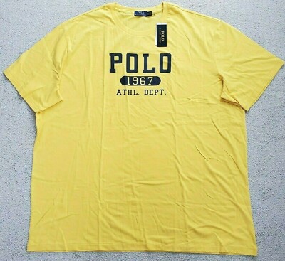 Polo Ralph Lauren Men Polo 1967 T Shirt Yellow Tee Big