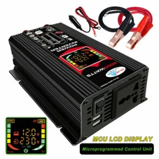 Car Vehicle Power Inverter 6000W Peak DC 12V to AC 110V Converter Car Sine Wave