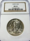 1945 D Walking Liberty Half NGC MS 65