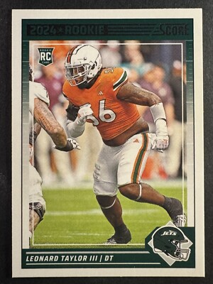 2024 Panini Score - Leonard Taylor III Rookie #396 (RC)