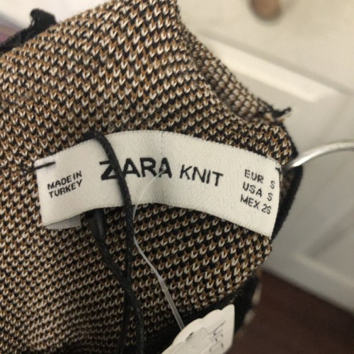 NWOT- ZARA Knit Snake Print Dress Mini Long Sleeve Animal Print SZ S - Picture 9 of 15