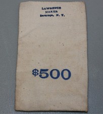 PRE 1933 GOLD COIN BANK BAG THAT HELD $500 OF DOUBLE EAGLE SAINT-GAUDENS $20 PCS