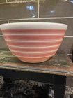 Vtg Pyrex Rainbow Strip Pink Mixing Bowl #402 1 1/2qt Mixing Bowl 1960’s