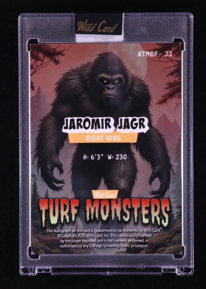 Jaromir Jagr 2025 Wild Card Turf Monsters Autographs Red Cross Hatch #ATMBFJJ - Image 2 of 2
