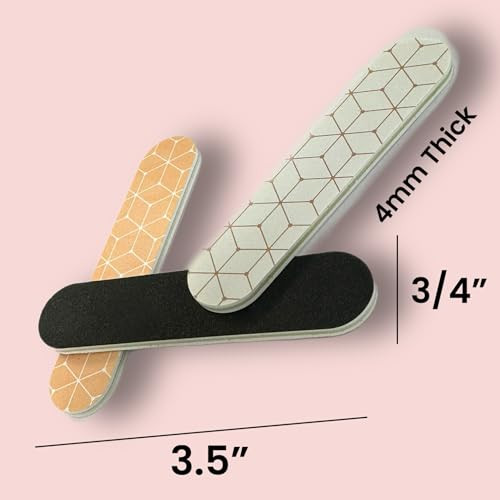 Set of 18 Dual-Sided Nail File Emery Board Heavy Medium & Fine Grit Cushioned 