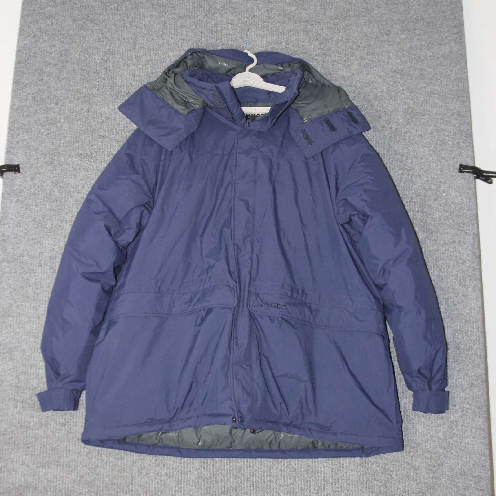 Marmot Down Parka Jacket Mens XXXL Blue Heavyweight Puffer H
