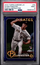 2024 Topps Chrome Logofractor Edition 55 Quinn Priester Purple/250 PSA 9 MINT RC