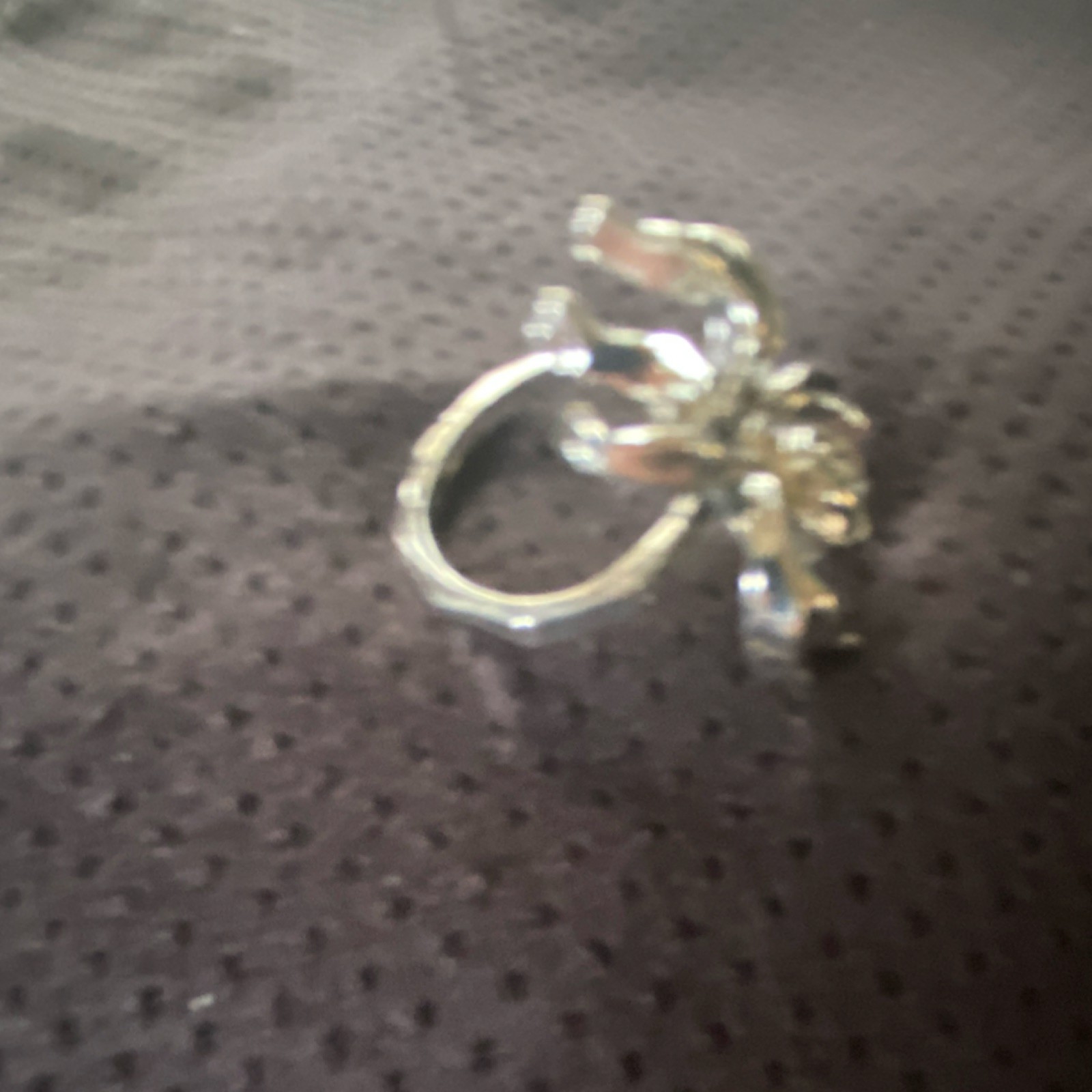 Silver Tone Spider Statement Ring Animals & Insec… - image 4