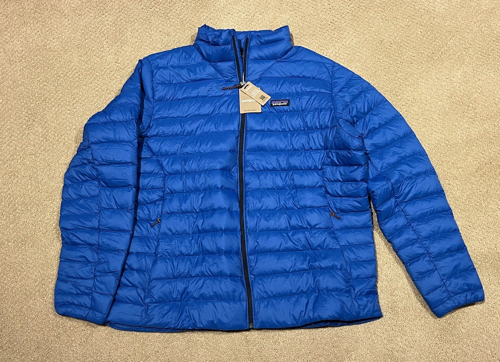 NEW 2024 PATAGONIA Men Down Sweater Jacket XXL 800 Down Puffer ENDLESS BLUE 2XL