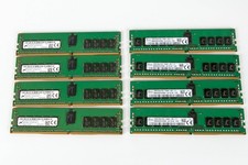 Lot Of 8 - Micron and SK Hynix 16GB 2Rx8 PC4-2400T DDR4 Server RAM Memory ECC