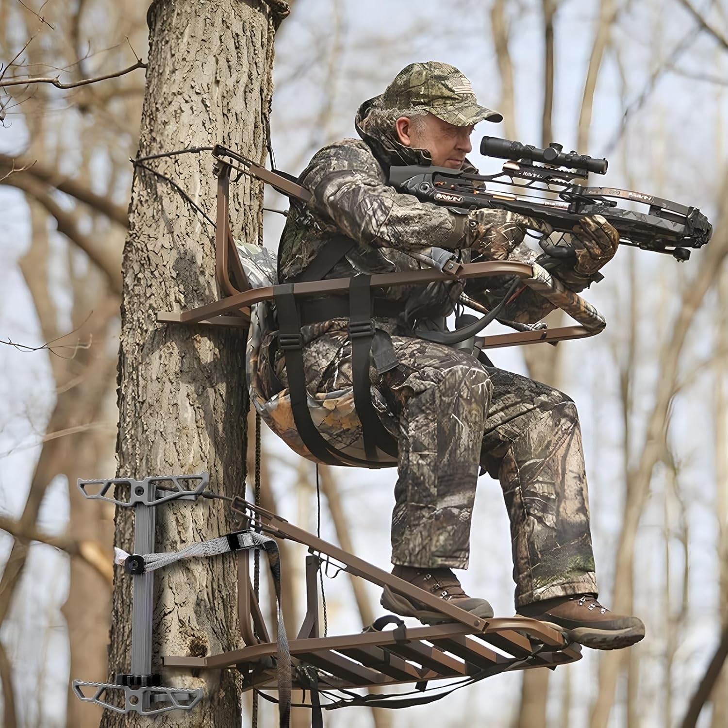 Climbing Sticks,Aluminum Non-Slip Hunting Climbing Steps,Lightweight Tree Climbi