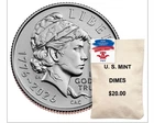 Semiquincentennial Dime 2026 Rolls and Bags Emerging Liberty