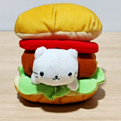 Nyan Nyan Nyanko Burger San-X Katze Plüschpuppe Spielzeug Japan Hamburger 5 Zoll