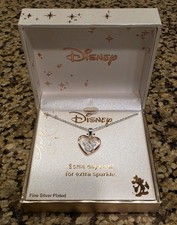 Disney Two-Tone Silver Plated Mickey Mouse Crystal Head Necklace