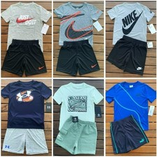 NWT 11pc Lot Boys sz 5 Sports Set Outfits Nike Under Armour Puma Shirt Shorts