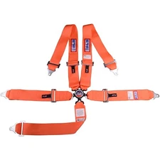 RJS Racing Equipment 1032505 5-Point Cam-Lock Racing Harness Orange