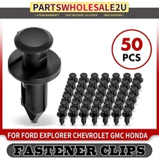 50Pcs 8mm Nylon Bumper Retainer Clip Push-Type with Closed End for Ford Chevy