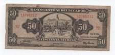 ECUADOR 50 SUCRES 1984 PICK 122A LOOK SCANS