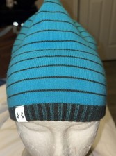 Youth UNDER ARMOR Blue Stripe Beanie Acrylic & Elastane