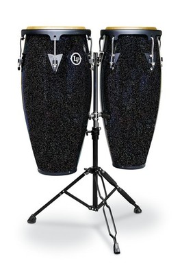 LP Aspire 10-inch and 11-inch Santana Black Magic Conga Set with Double Stand