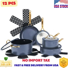 Thyme & Table 12-Piece Non-Stick Cookware Set, Signature Collection Pots and Pan
