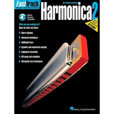 Hal Leonard FastTrack Harmonica Book 2 BkOnline Audio for C Diatonic Harmonica