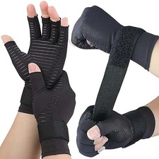 Copper Arthritis Compression Gloves Hand Support Pain Relief Joint Self Care