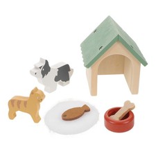 Pet Simulation Feeding Set Dollhouse Dog Kennels Miniatures Decor