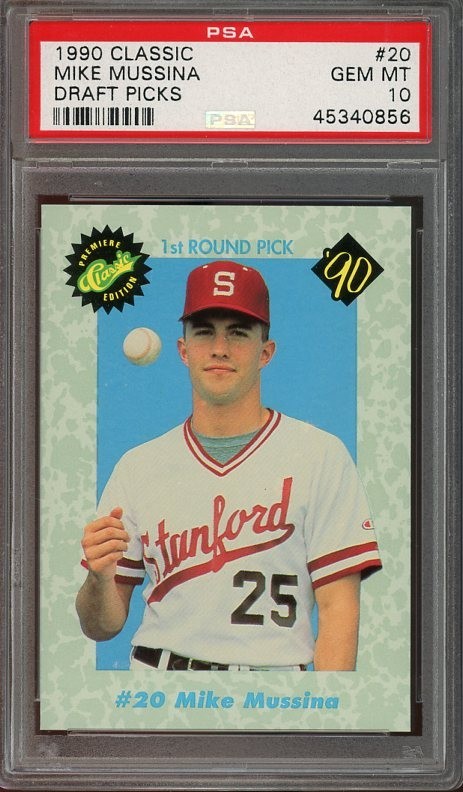 1990 Classic #20 Mike Mussina RC HOF GEM-MT Draft Picks PSA 10 0856