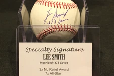 Lee Smith HOF Autographed Baseball TRISTAR CERT 478 Saves Inscription w/ Case