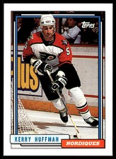 1992-93 Topps #387 Kerry Huffman Quebec Nordiques Hockey Card