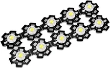 uxcell 280-350mA 1W LED Chip Bulb COB Light 10 Count (Pack of 1), Pure White 