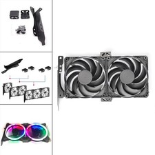 Universal Graphics Card Fan Bracket Twin Fan Mount Buckle Cooling Rack Black