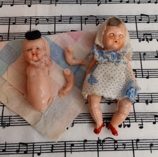 Vintage Dollhouse Baby Doll Italy Plastic Strung