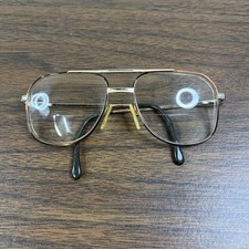 BERDEL STEROFLEX EYEGLASSES WINGS GOLD AVIATOR FULL RIM 56-17 FRAMES ONLY